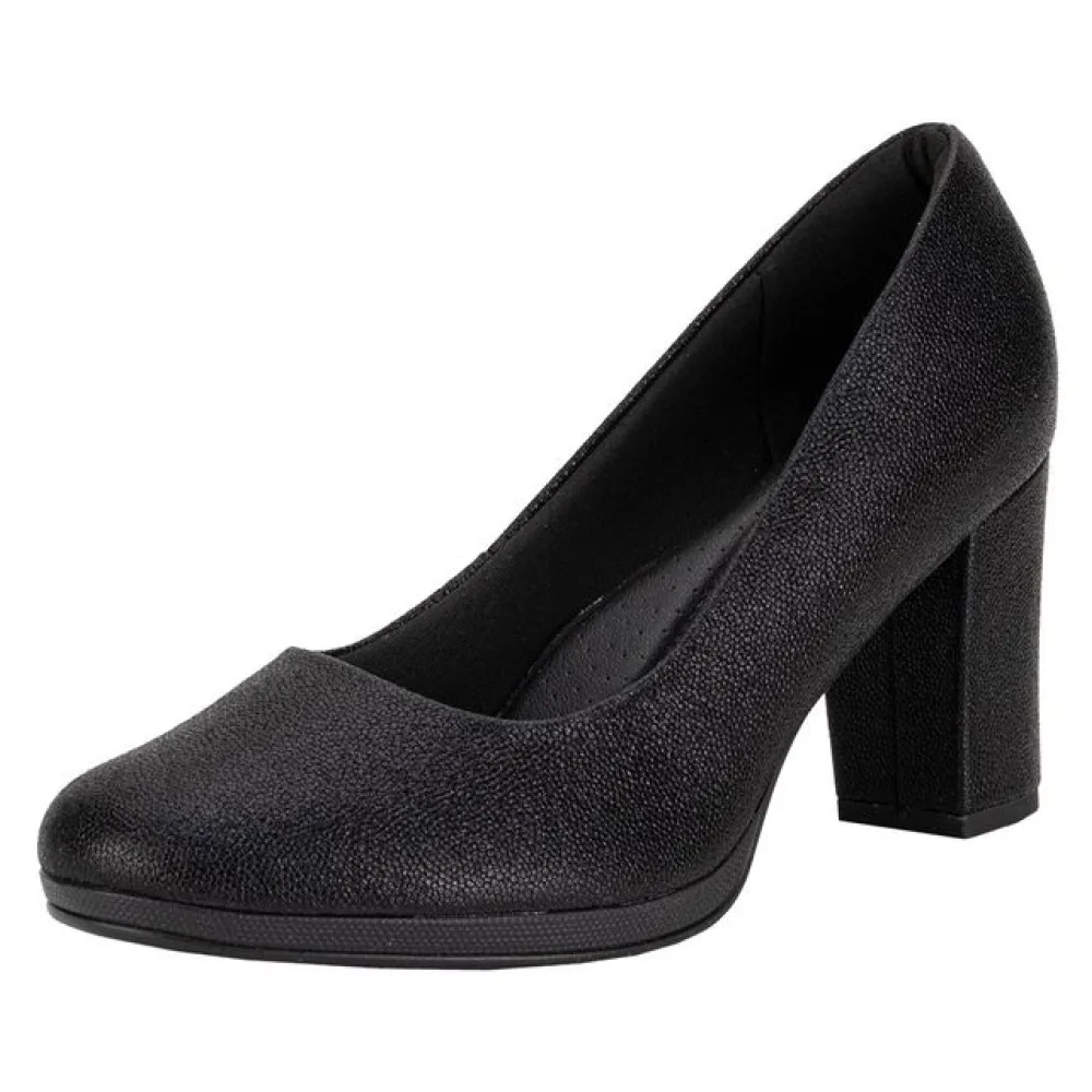 Sapato Feminino Salto Grosso Piccadilly 130185 PRETO 01 34