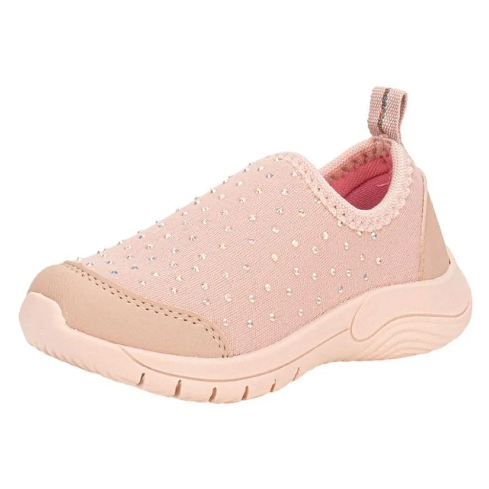 Tênis Infantil Feminino Slip On Lily Kids 19049 SALMÃO 21
