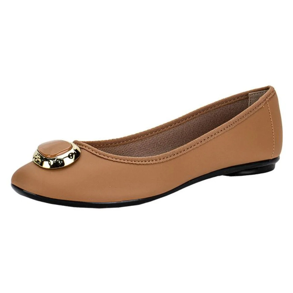 Sapatilha Feminina Flat Moleca 5726147 CAMEL 34