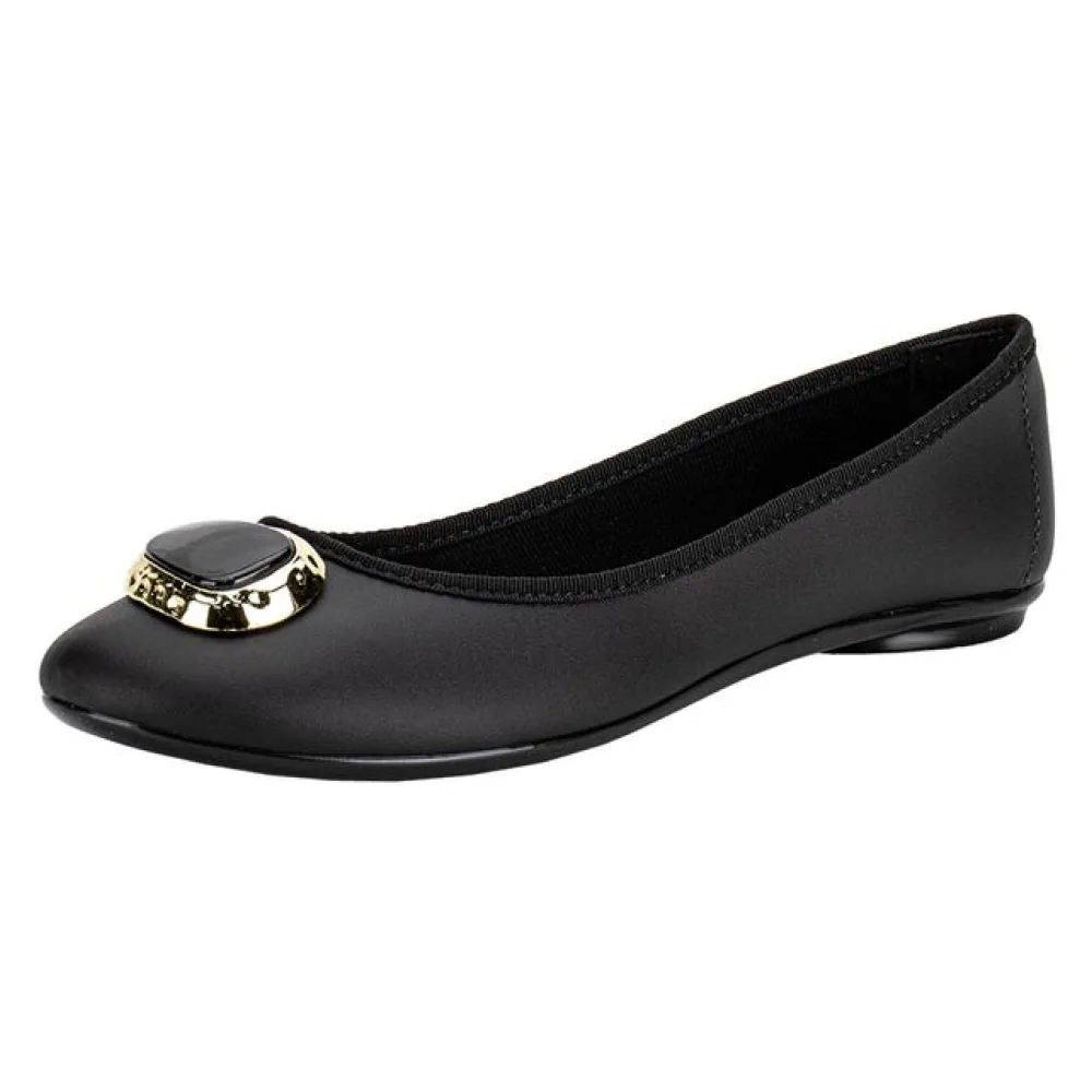 Sapatilha Feminina Flat Moleca 5726147 PRETO 34