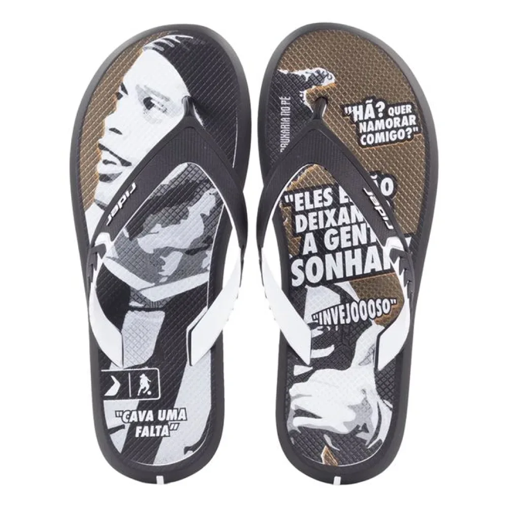 Chinelo Masculino R1 Prime R10 Rider 12559 PRETO/BRANCO 37/38