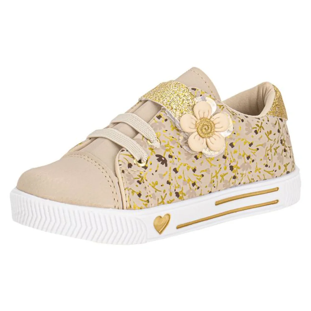 Tênis Infantil Feminino Linda Jú - 15551 BEGE 04 22