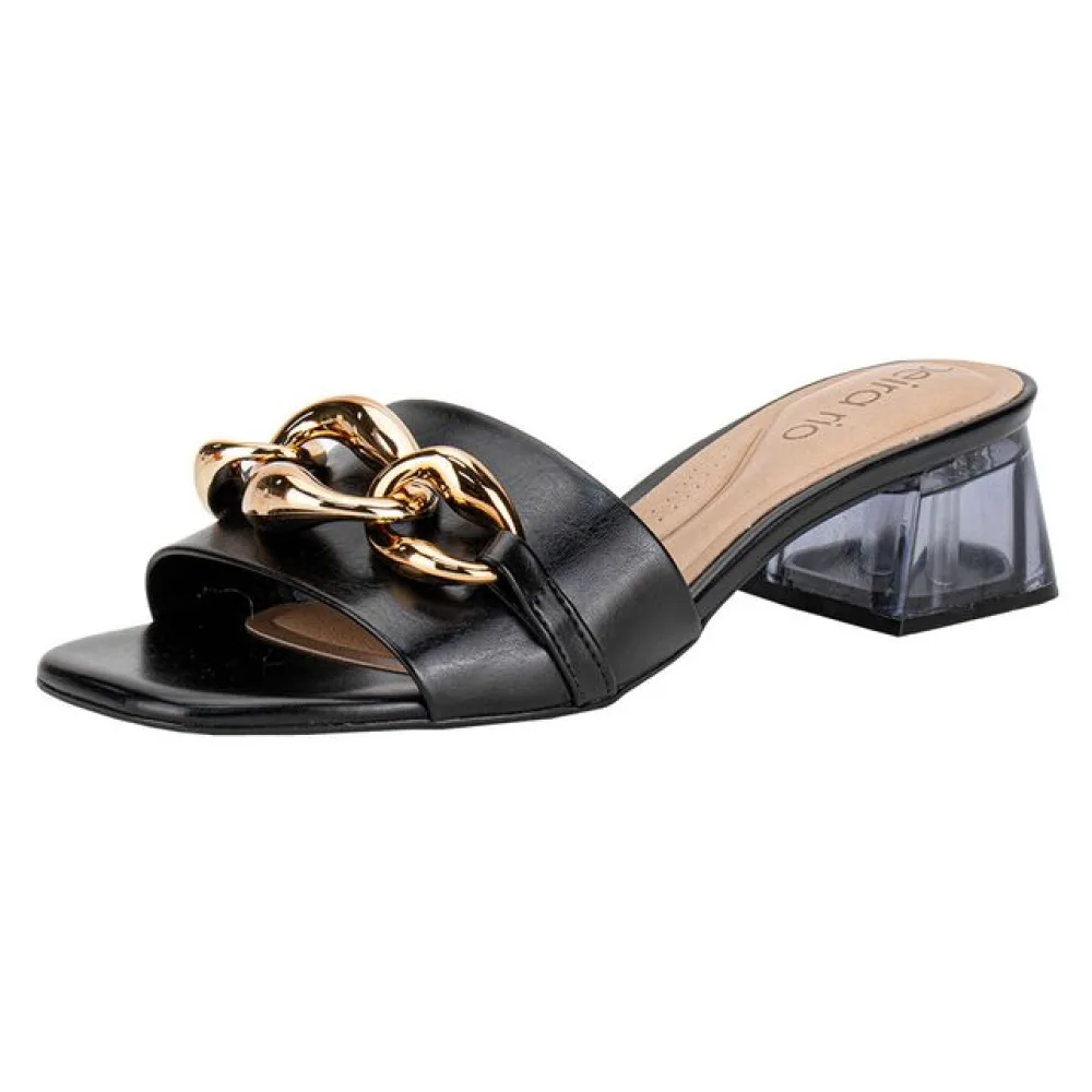 Tamanco Feminino Salto Grosso Beira Rio 8468212 PRETO 34
