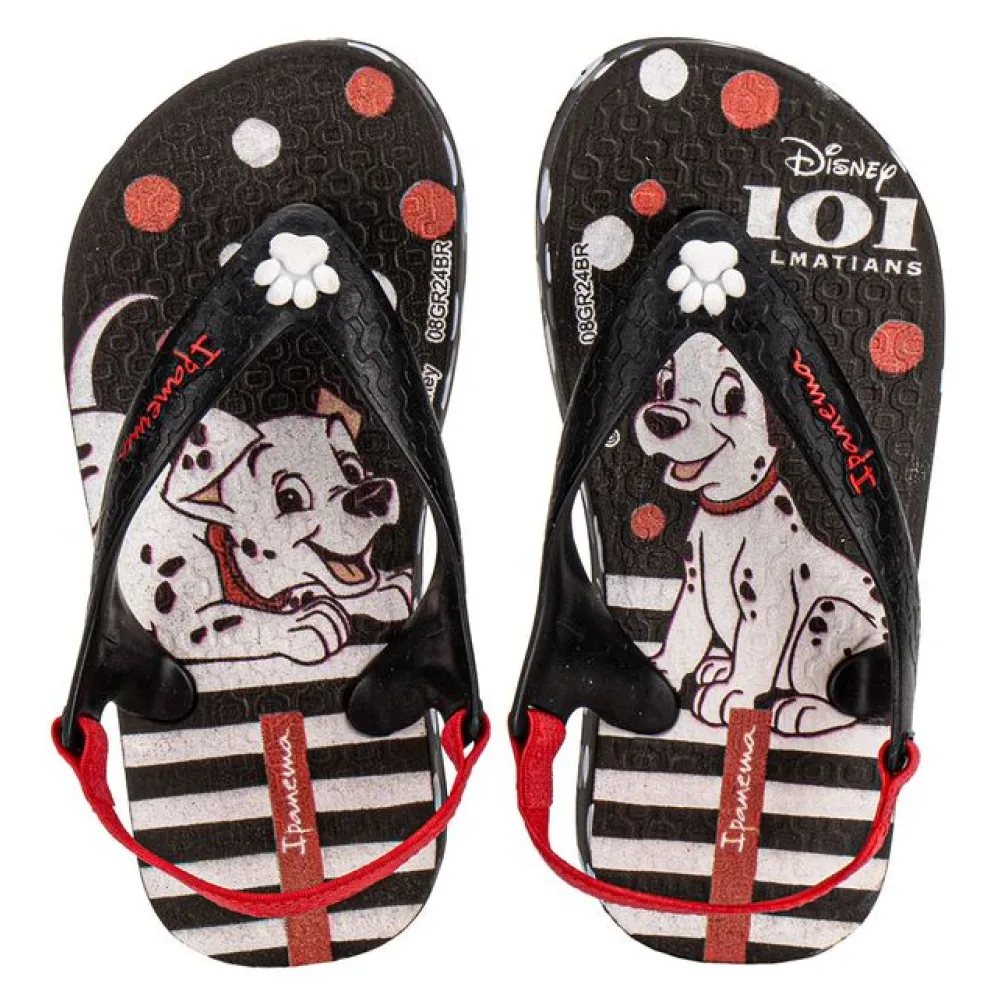 Chinelo Infantil Feminino Baby Disney Joy Ipanema 27323 PRETO/VERMELHO 22