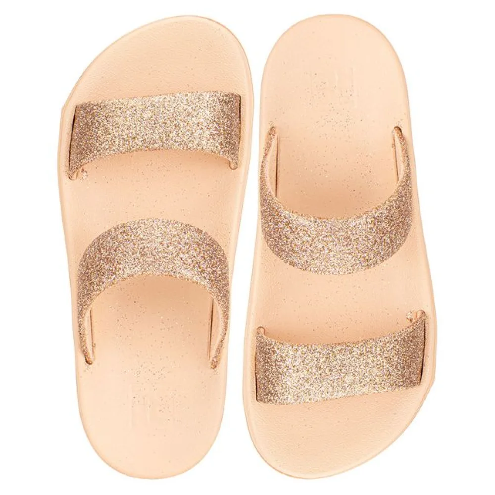 Chinelo Infantil Feminino Slide Bestie Grendene Kids 19207 OURO/ROSADO 28