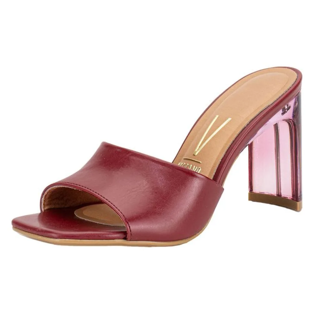 Tamanco Feminino Salto Grosso Vizzano 6457413 VINHO 34