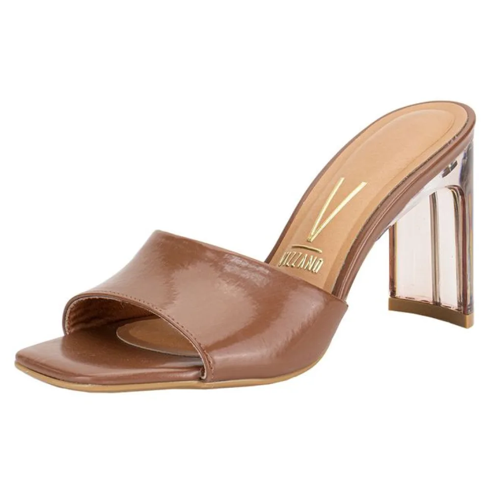 Tamanco Feminino Salto Grosso Vizzano 6457413 CHOCOLATE 34