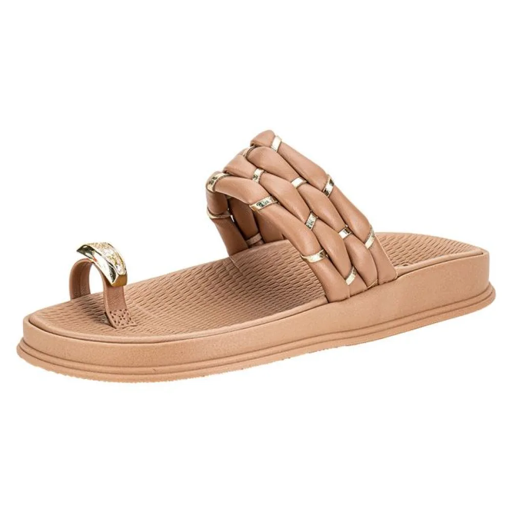 Tamanco Feminino Flat Moleca 5556111 SALMÃO 34
