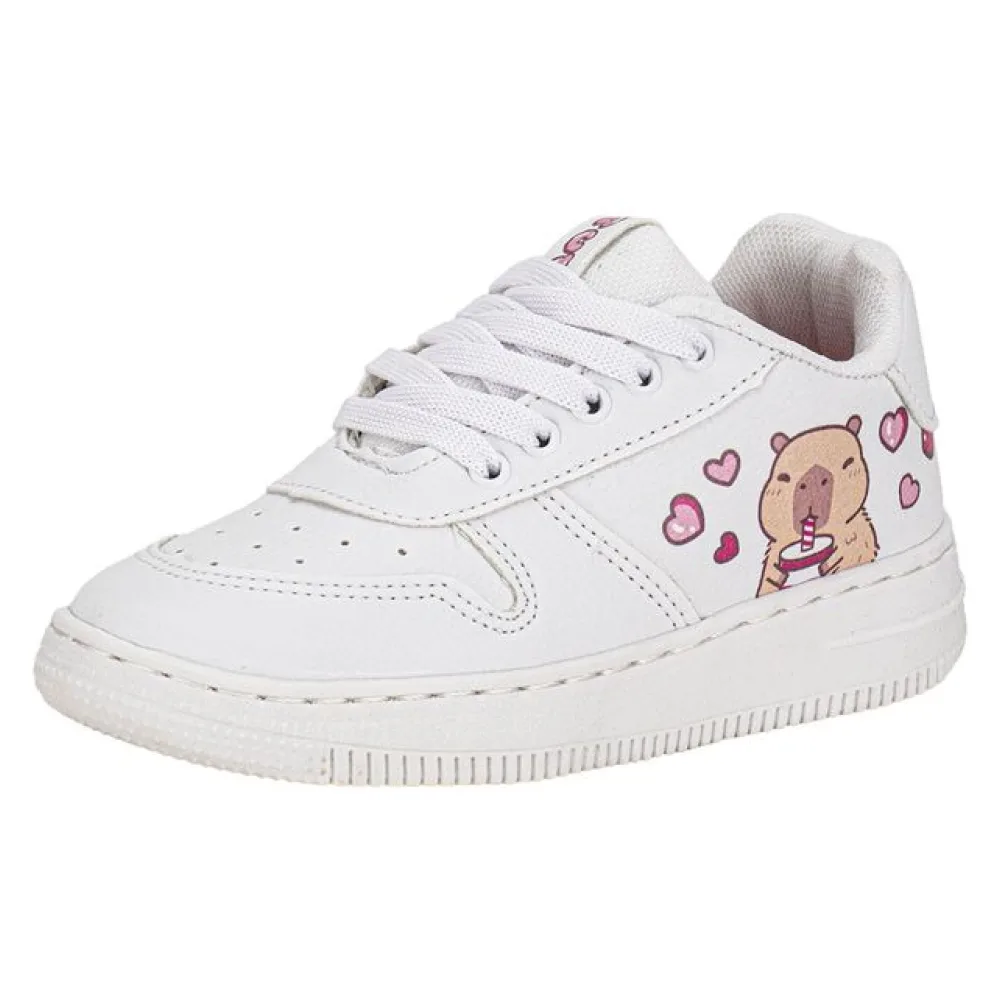 Tênis Infantil Feminino Capivara Minipé MP2540S BRANCO 27
