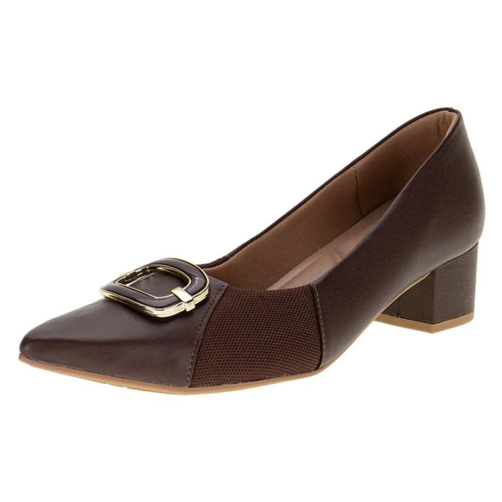 Sapato Feminino Salto Grosso Usaflex MM0503 CHOCOLATE 38
