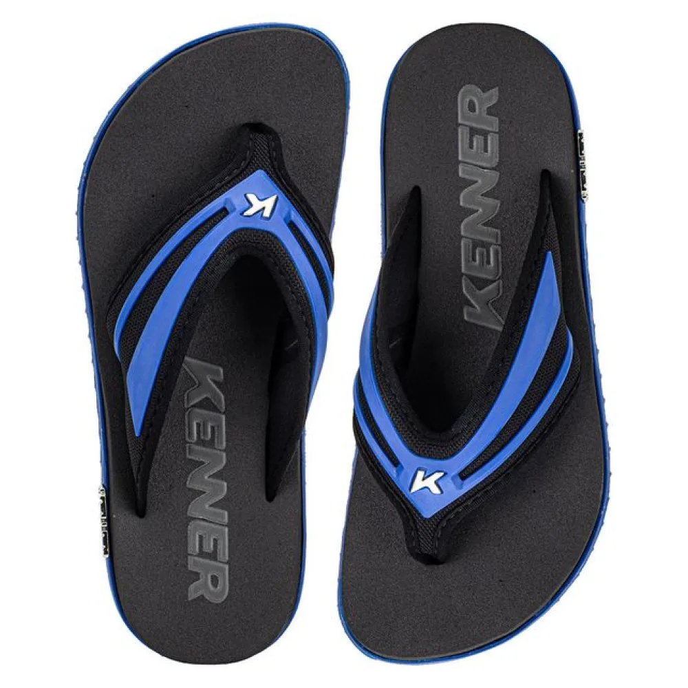 Chinelo Masculino Kivah New Force Kenner DTI PRETO/AZUL 38