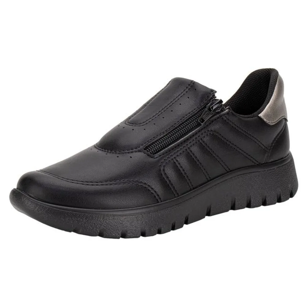 Tênis Feminino Slip On Piccadilly 950047 PRETO/CINZA 34