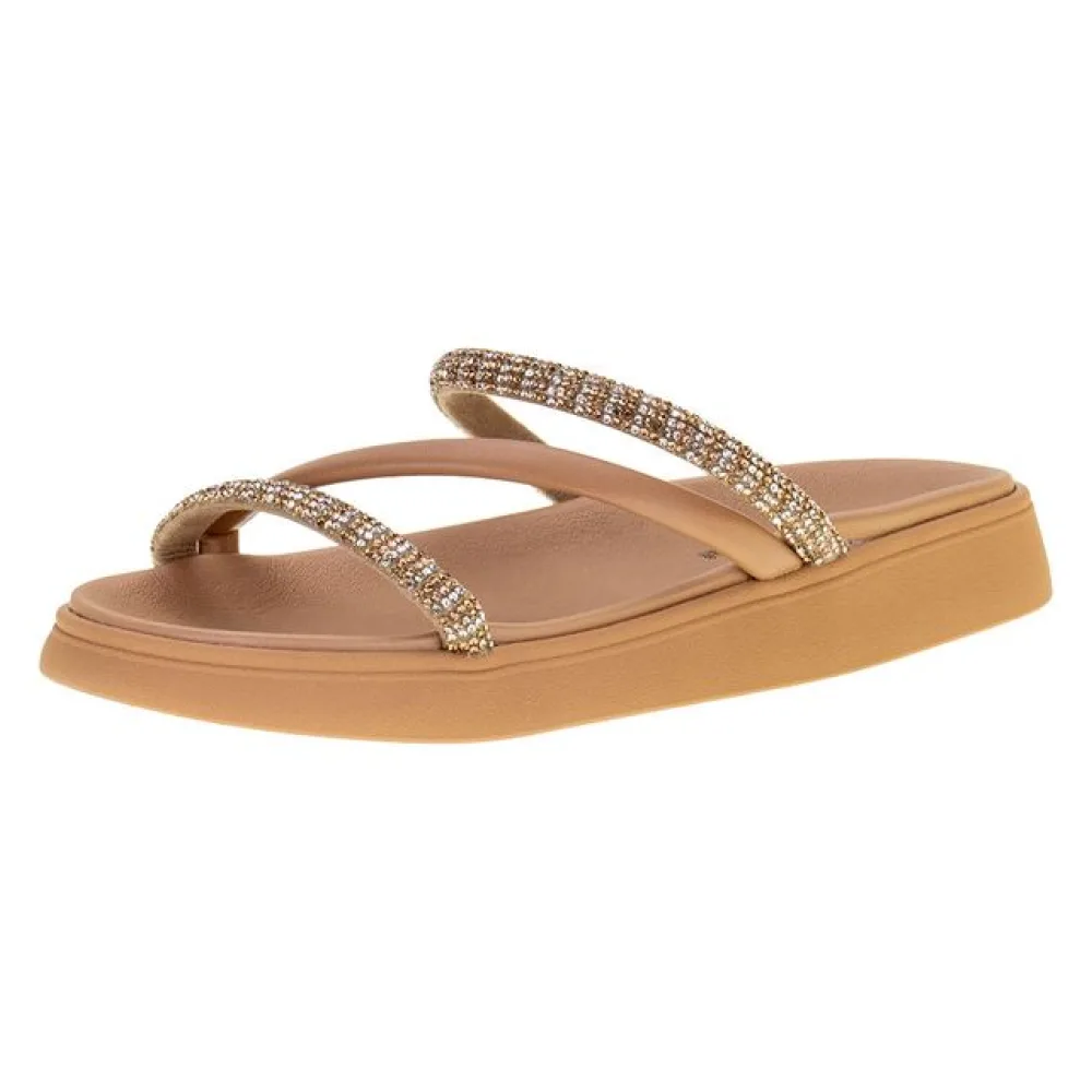 Tamanco Feminino Flat Moleca - 5469121 BEGE 34