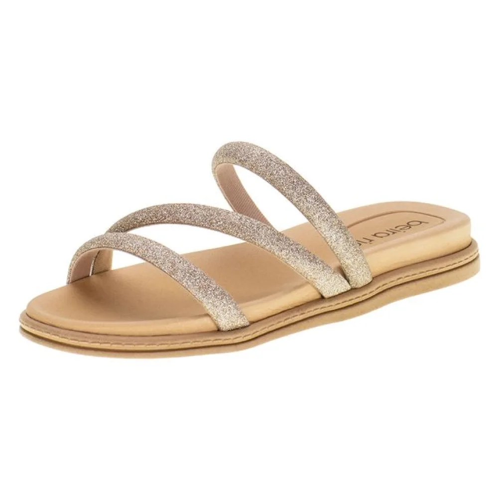 Tamanco Feminino Flat Beira Rio 8488108 OURO 34