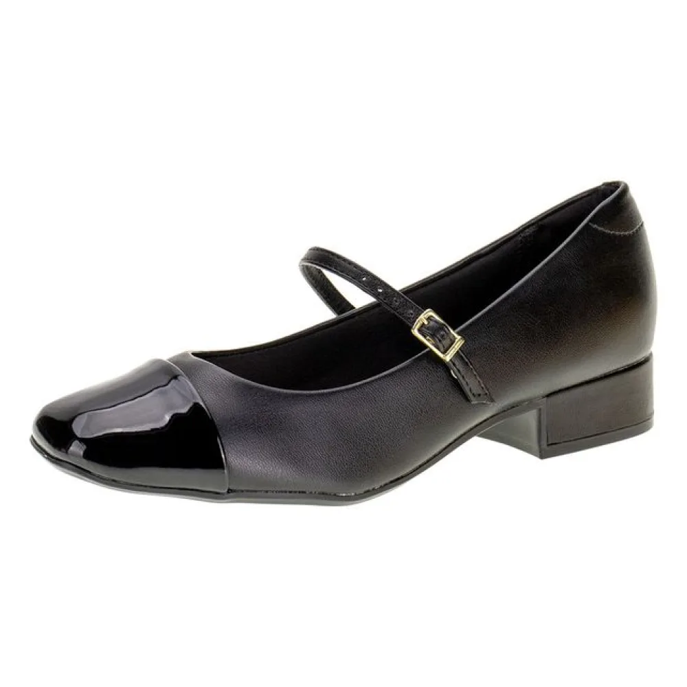 Sapato Feminino Salto Grosso Moleca - 5795103 PRETO 36