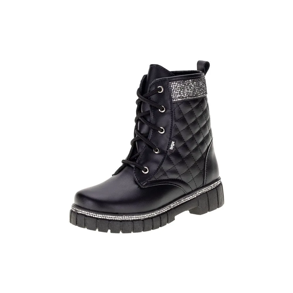 Bota Infantil Feminina Coturno Nilqi 1510 PRETO 31