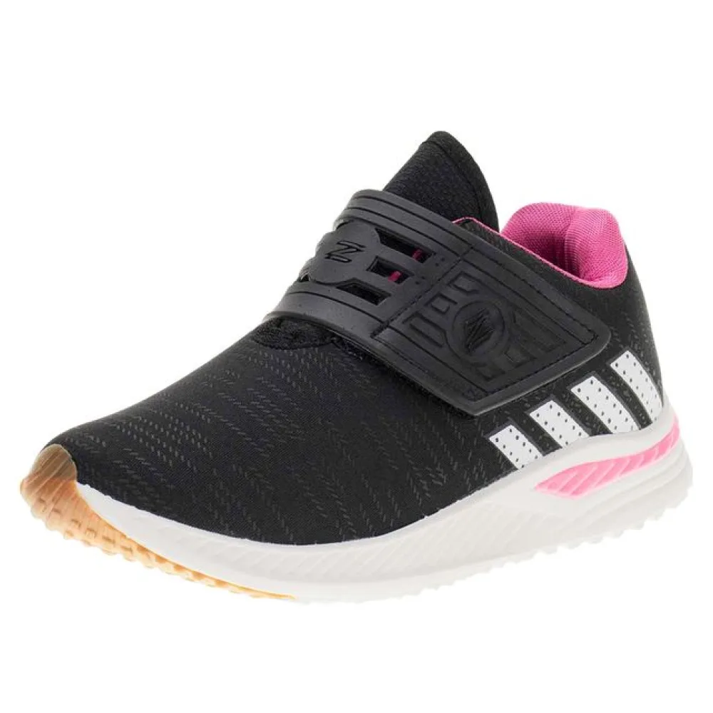 Tênis Infantil Feminino Zeuz 94KX PRETO/ROSA 33
