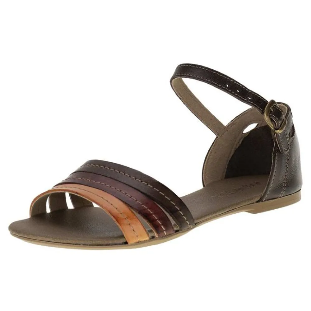 Sandália Feminina Flat Miss Western 120 CAFÉ 38