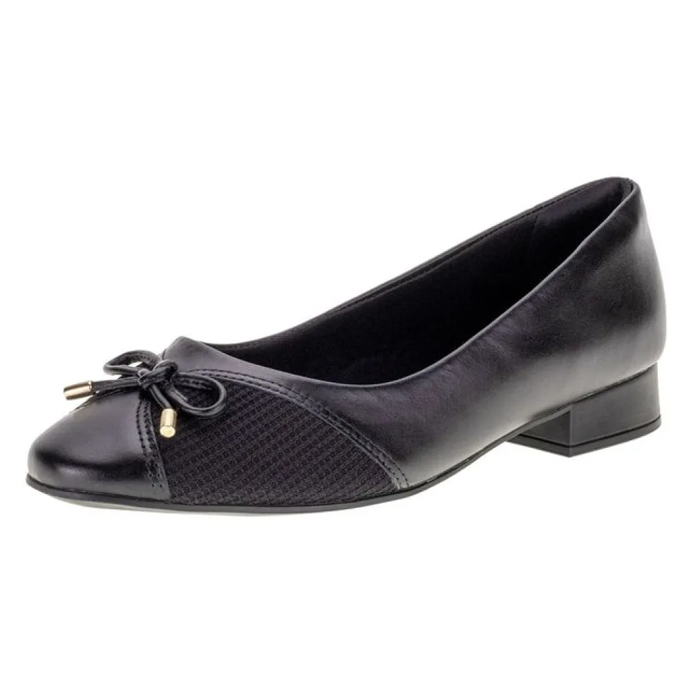 Sapato Feminino Salto Grosso ComfortFlex 2482303 PRETO 35