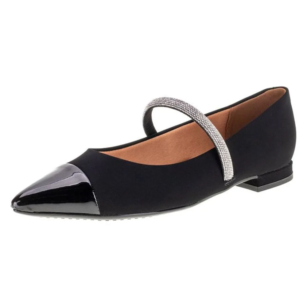 Sapatilha Feminina Flat Vizzano 1206292 PRETO/NOBUCK 34