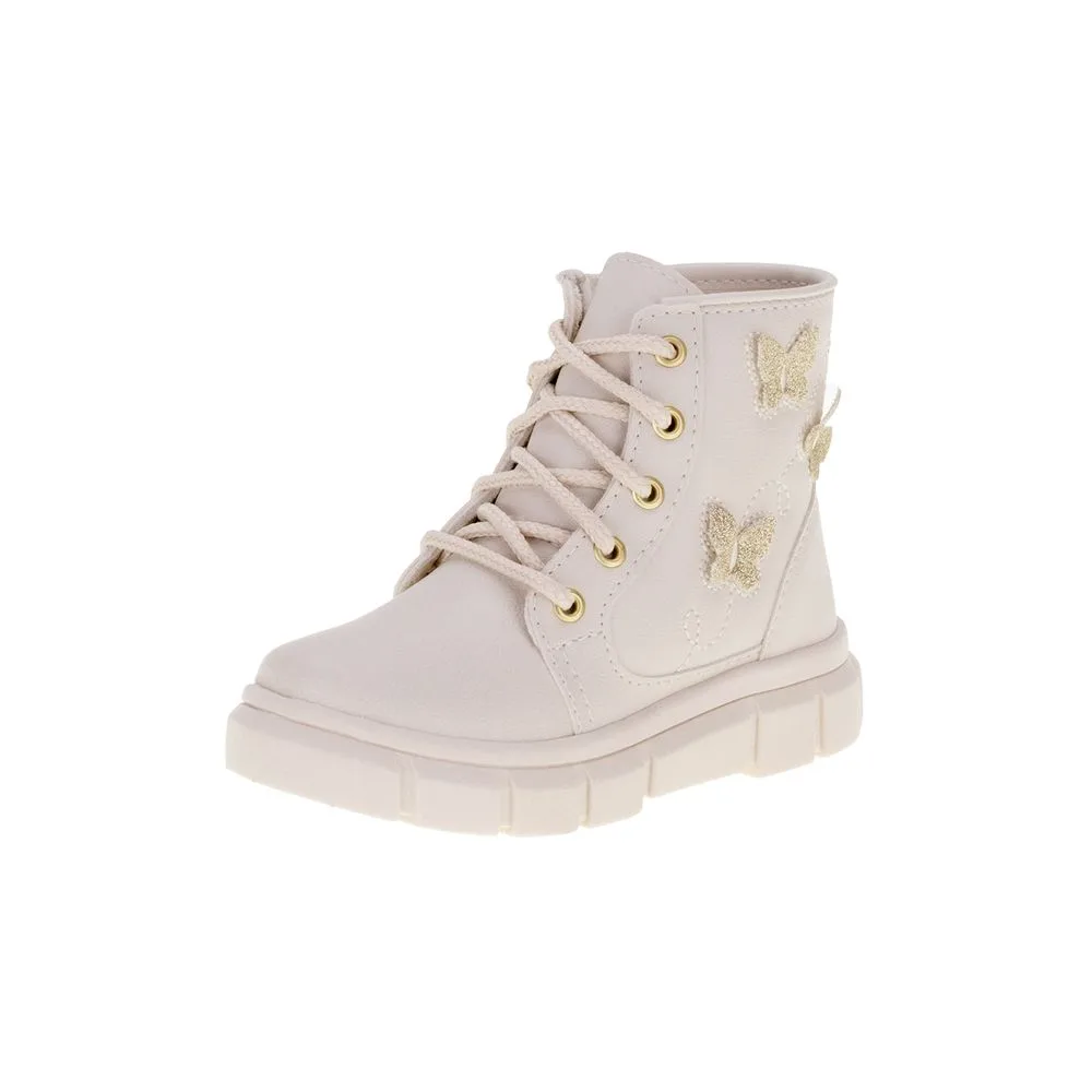 Bota Infantil Feminina Coturno Lily Kids 16028 MARFIM 21