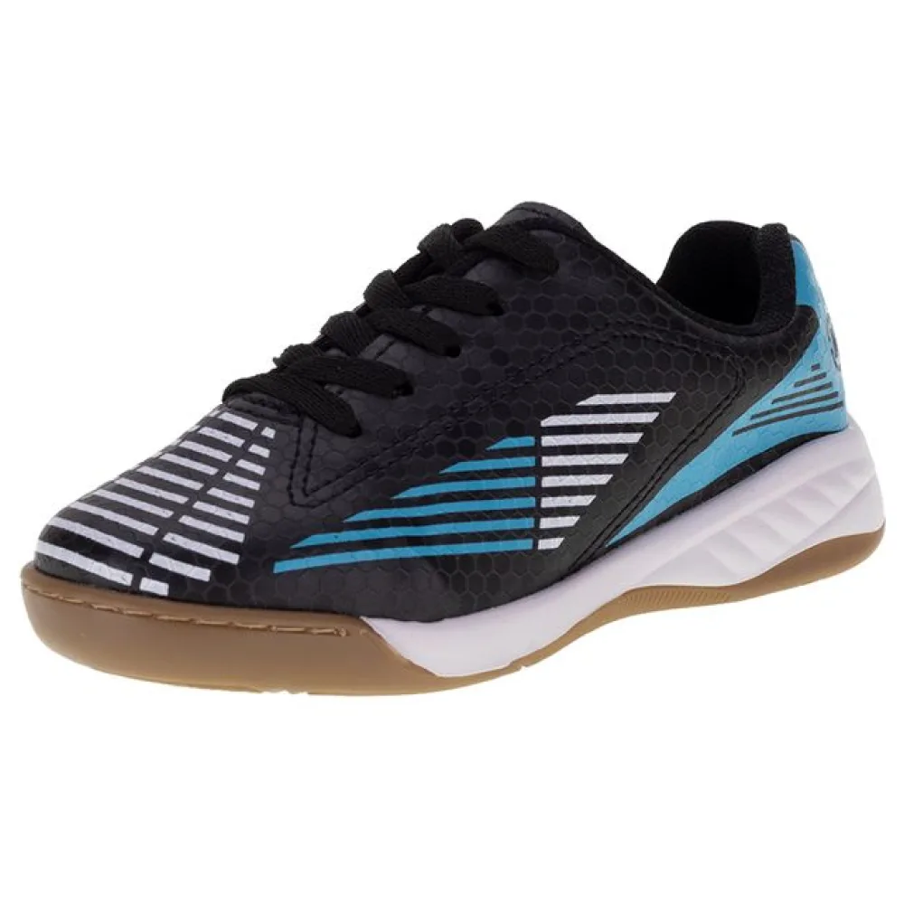 Chuteira Infantil Masculina Indoor Molekinho 2856103 PRETO/AZUL 27