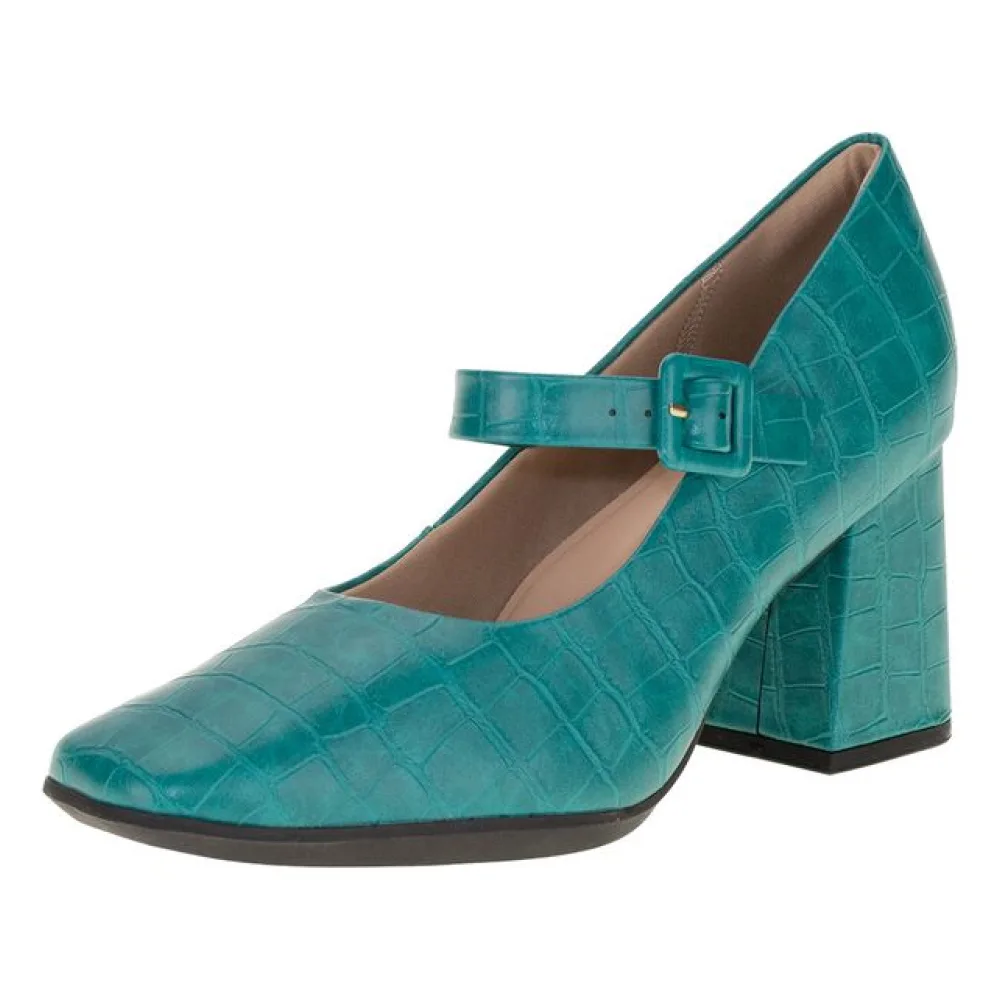 Sapato Feminino Salto Grosso Piccadilly 751003 VERDE 34
