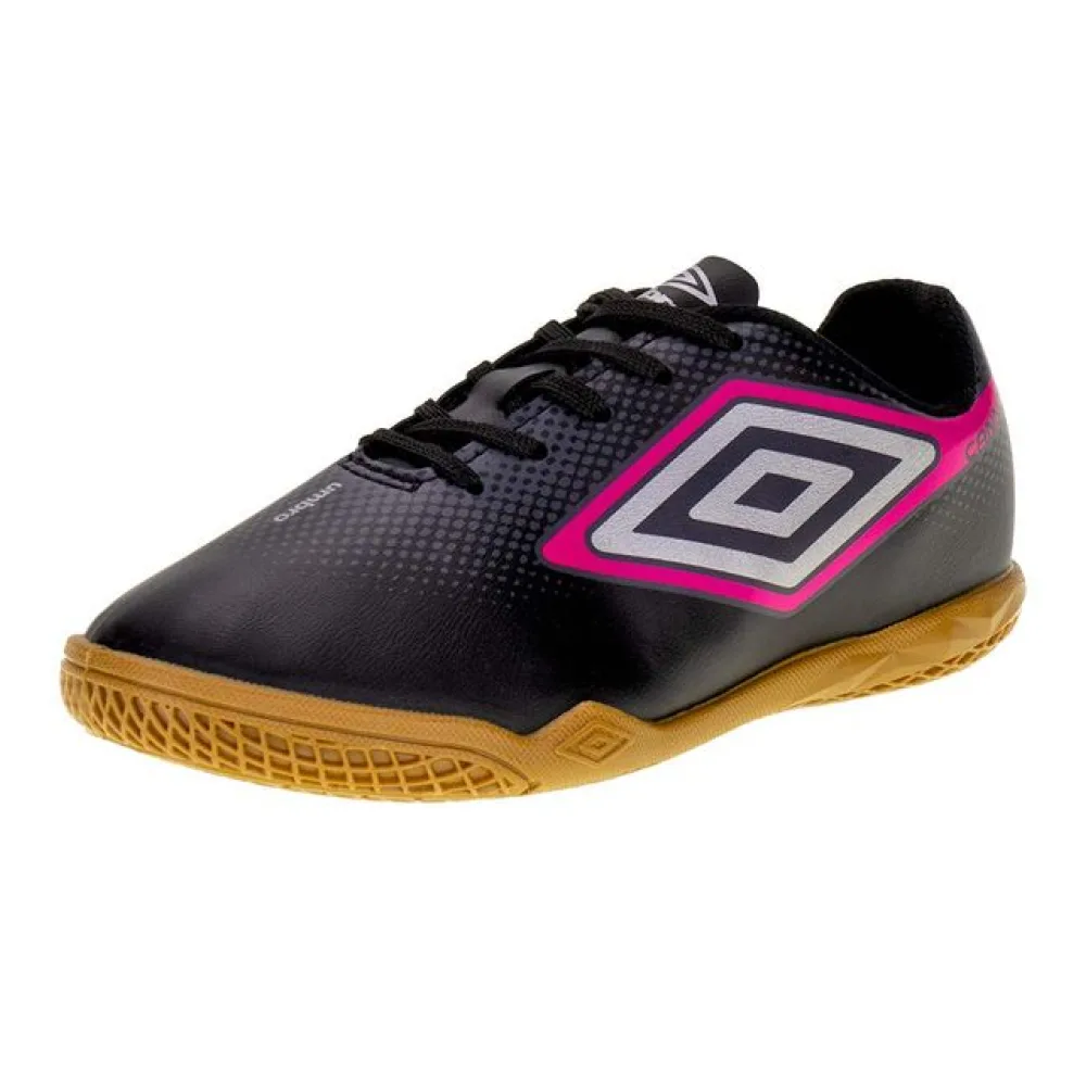 Chuteira Infantil Indoor Cannon JR Umbro U07FB00238 PRETO/ROSA 29