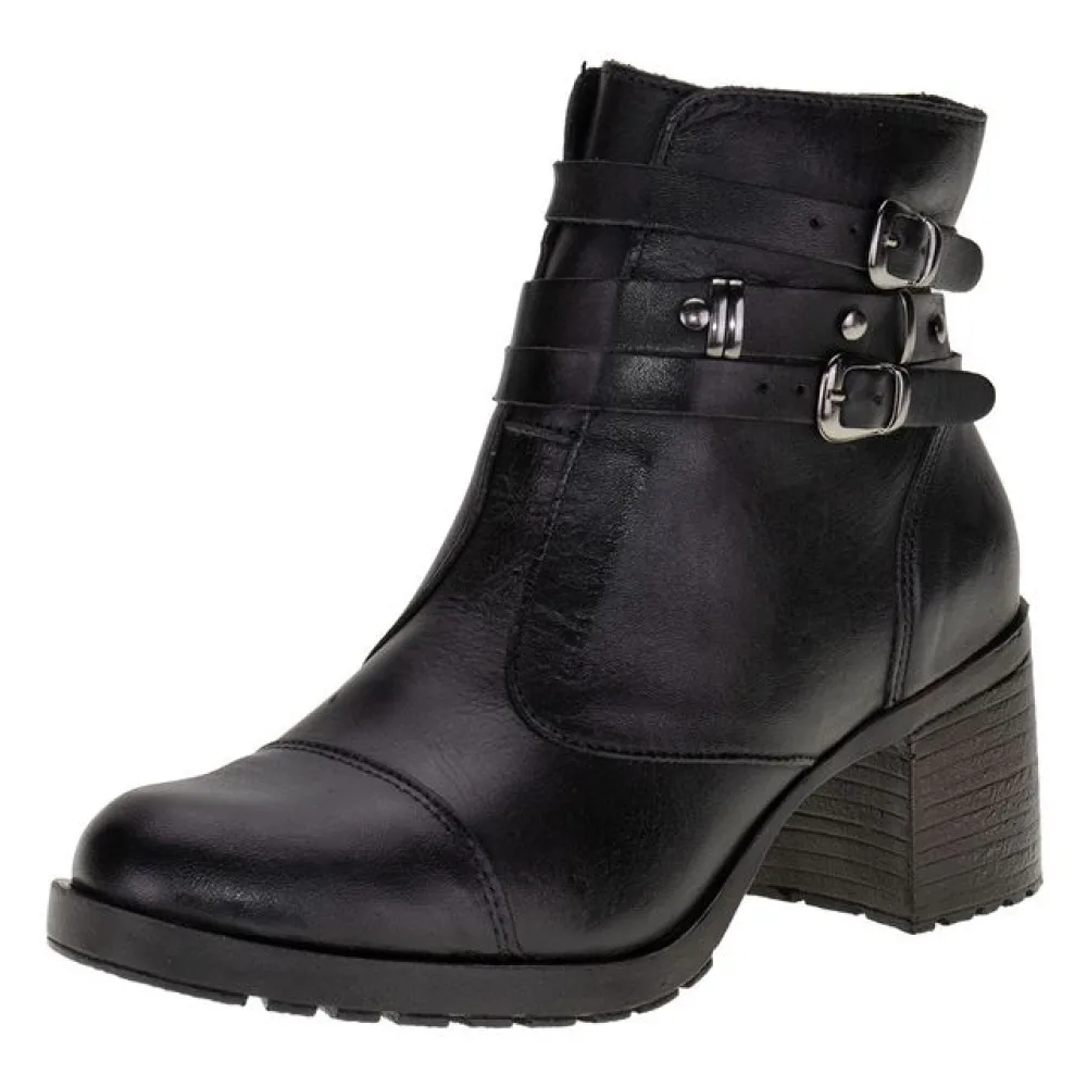 Bota Feminina Cano Baixo Miss Western 718 PRETO 34