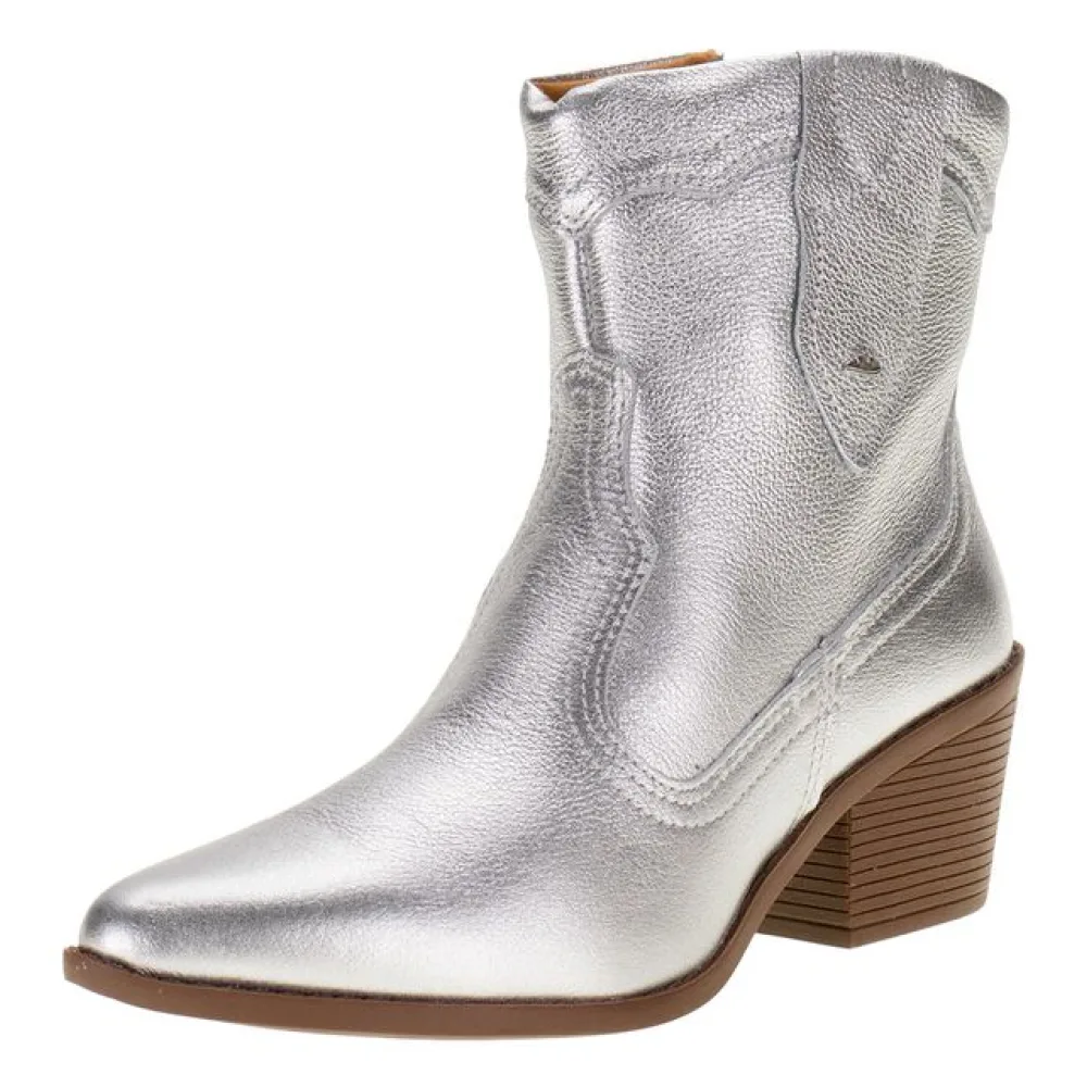 Bota Feminina Country Cano Baixo Dakota G6021 PRATA 34