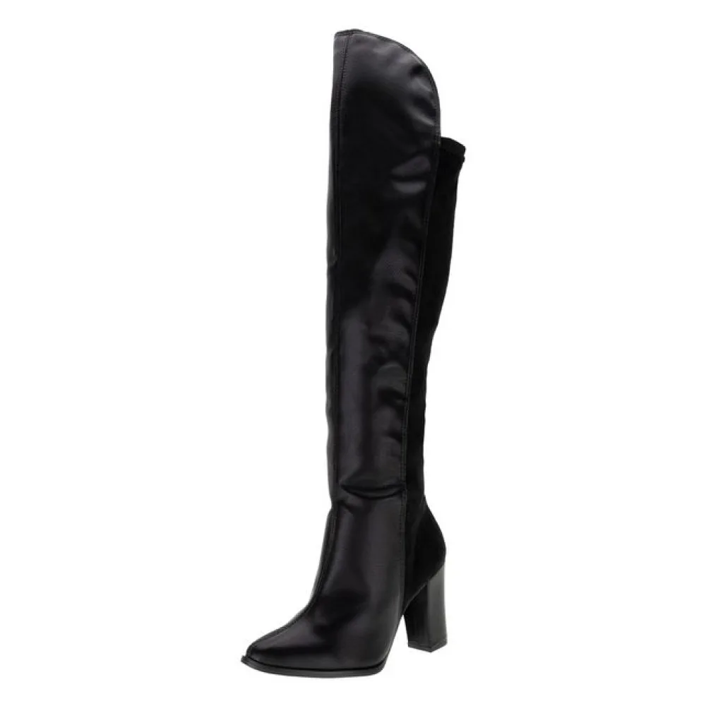 Bota Feminina Over The Knee Beira Rio 9043105 PRETO 34