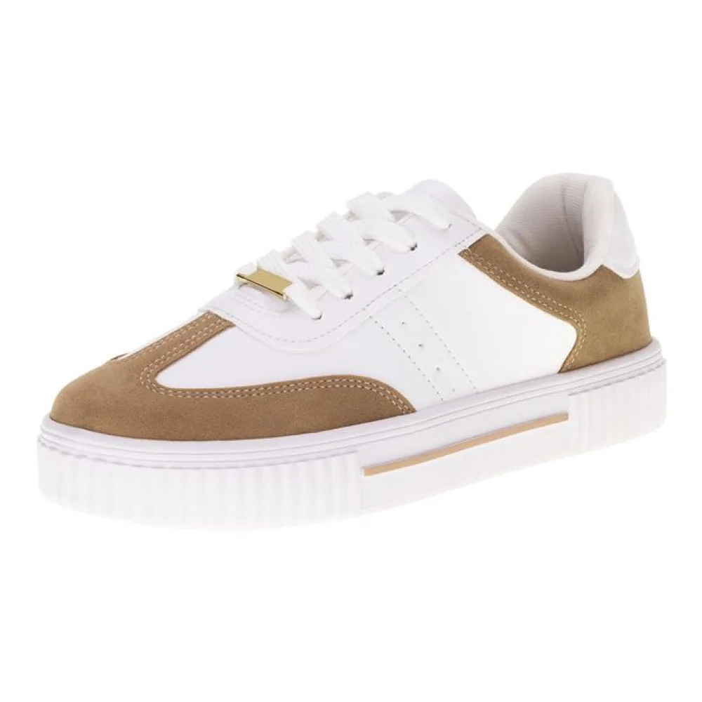 Tênis Feminino Casual Vizzano 1307206 BRANCO/BEGE 34