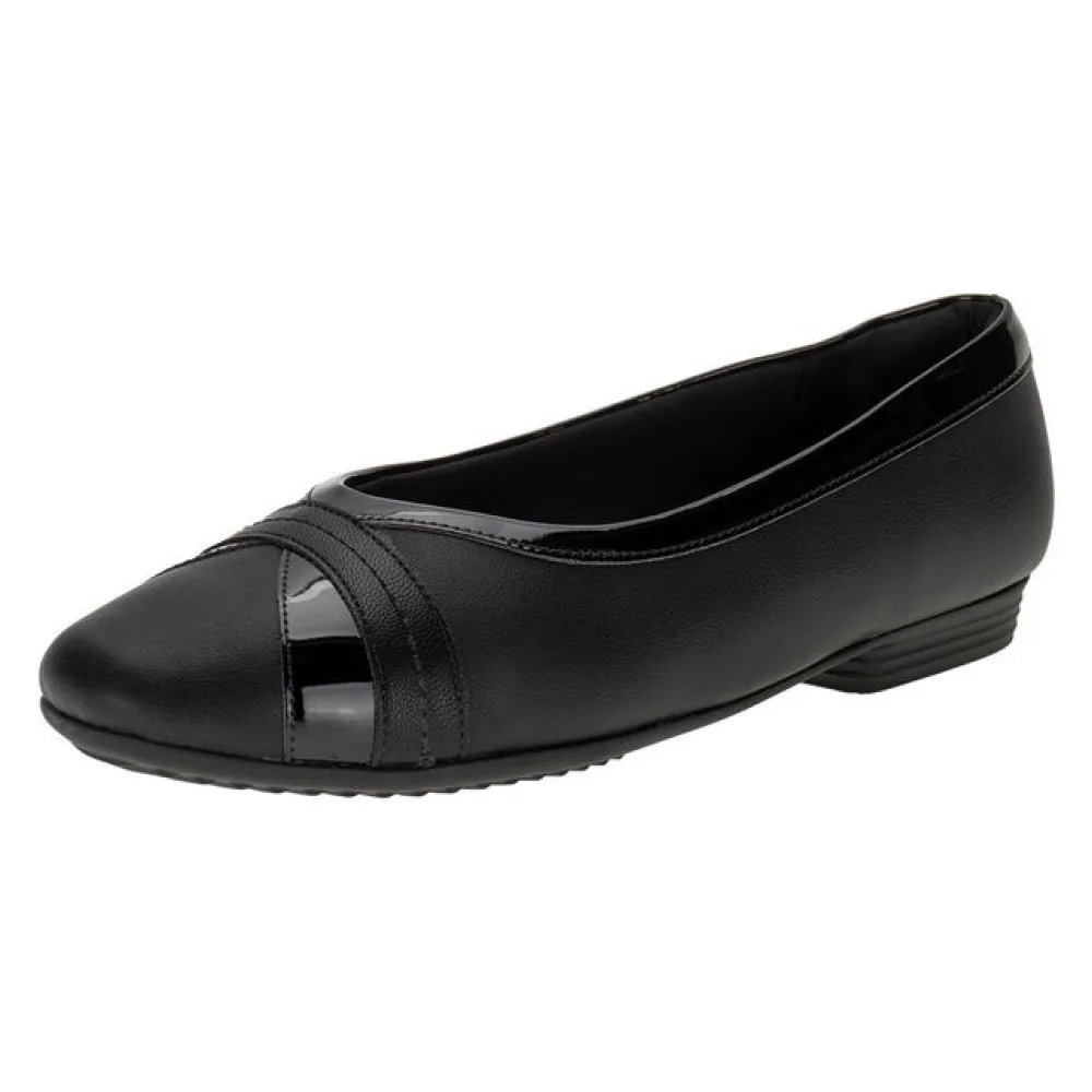 Sapatilha Feminina Flat Piccadilly 250224 PRETO 35