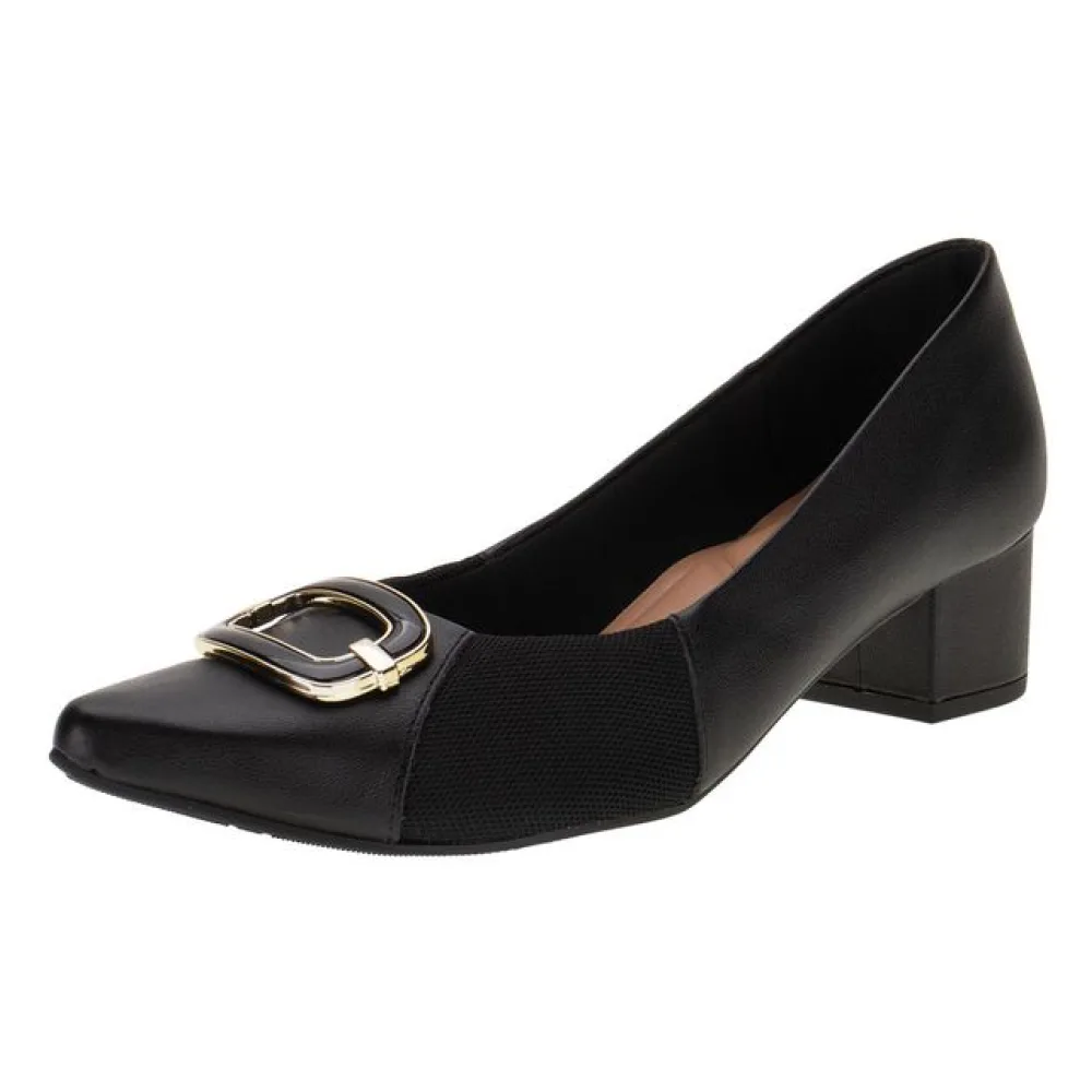 Sapato Feminino Salto Grosso Usaflex MM0503 PRETO 34