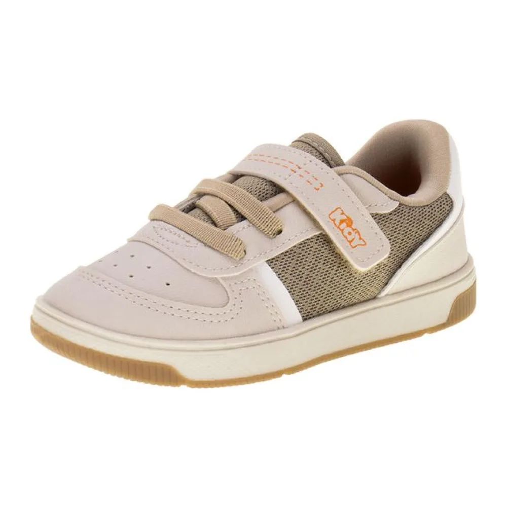Sapatênis Infantil Masculino Milão Respitec Kidy 1170296 TAUPE 22