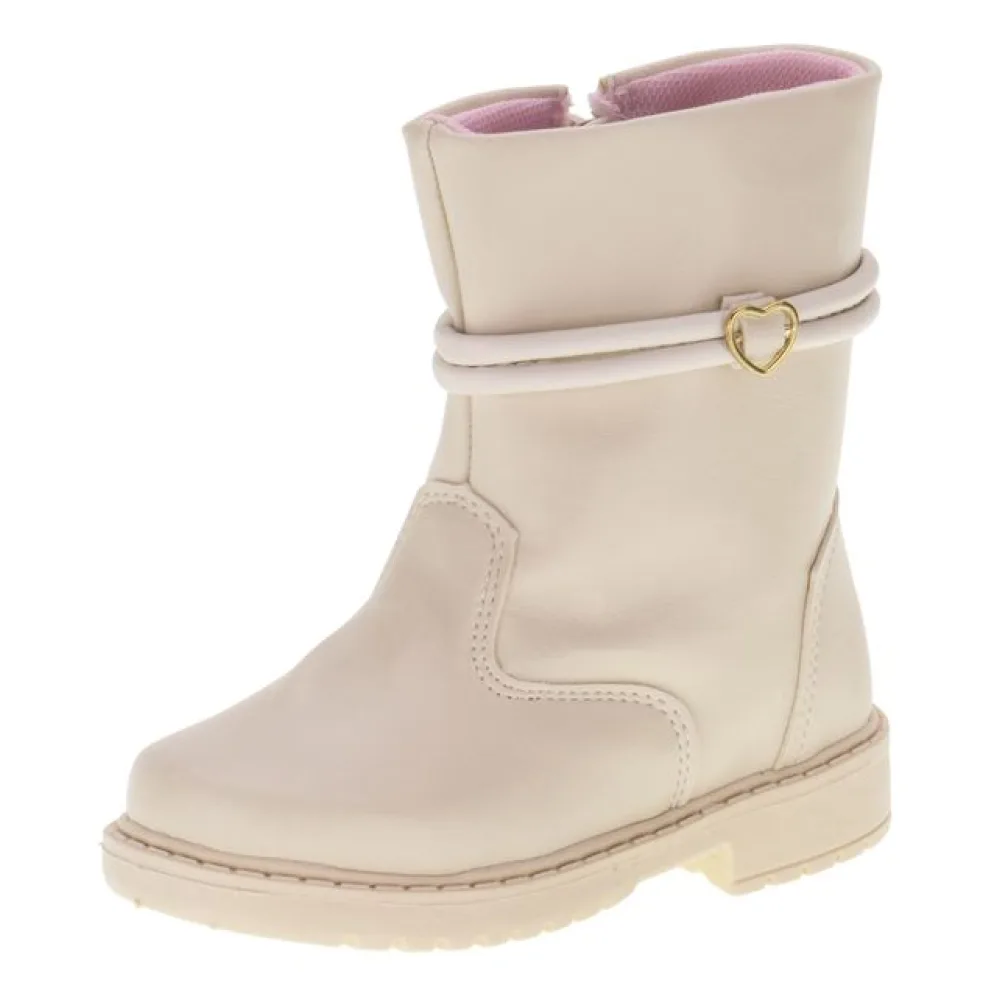 Bota Infantil Feminina Doce Menina 1506 MARFIM 24