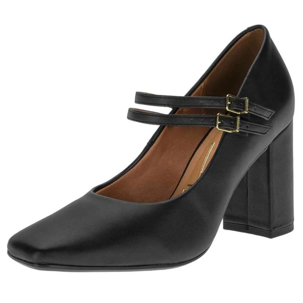 Sapato Feminino Salto Grosso Vizzano 1428102 PRETO 37