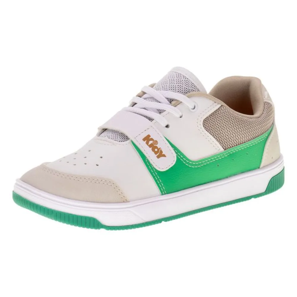 Tênis Infantil Masculino Astral Kidy 3291005 BRANCO/VERDE 25