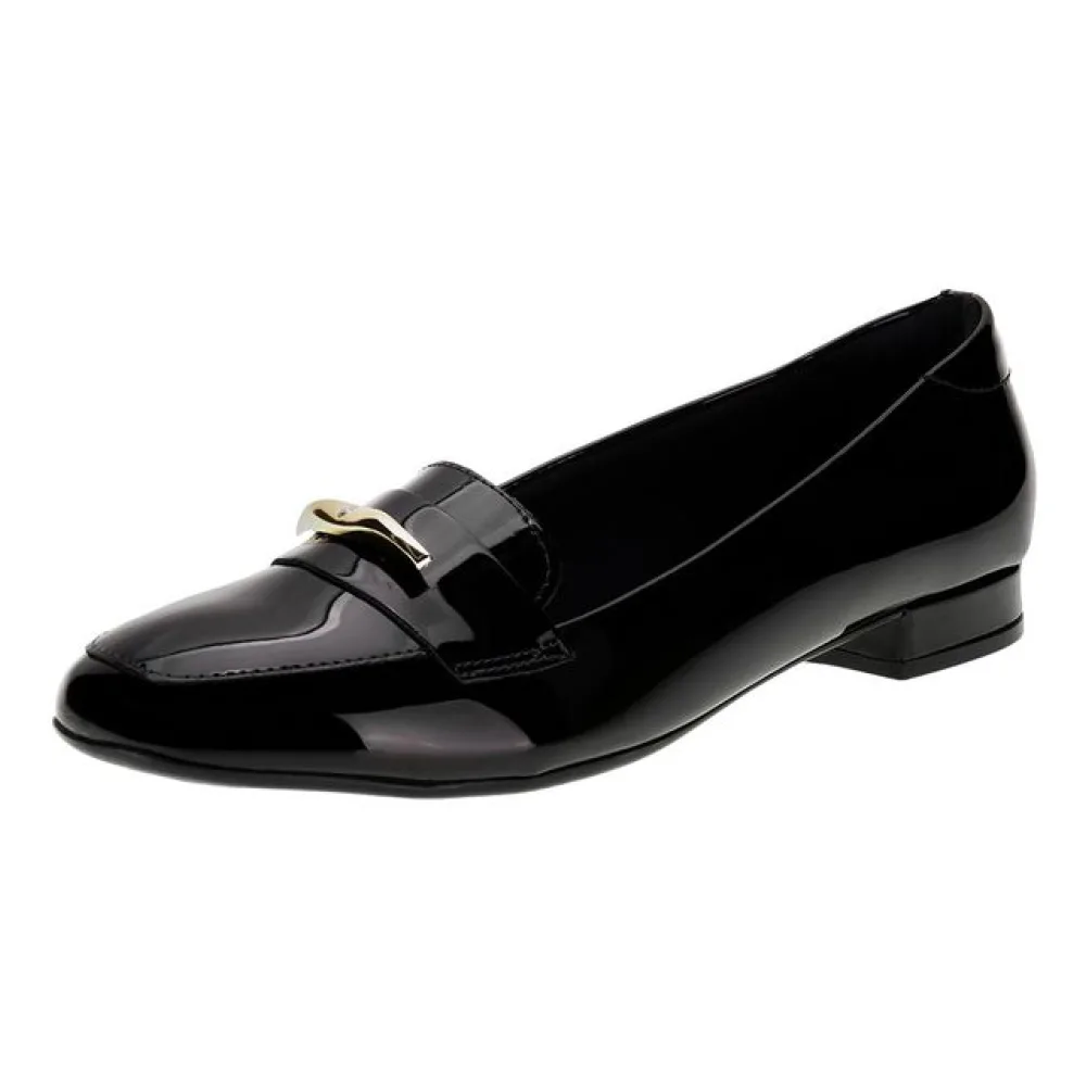 Sapato Feminino Salto Grosso Beira Rio 4318104 VERNIZ/PRETO 35