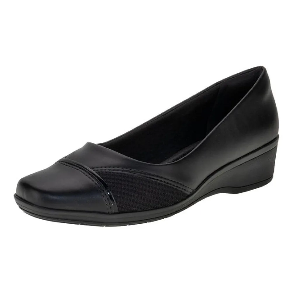 Sapato Feminino Anabela ComfortFlex 2494302 PRETO 35