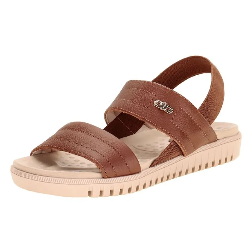 Sandália Feminina flat ComfortFlex 2445303 CAMEL 35