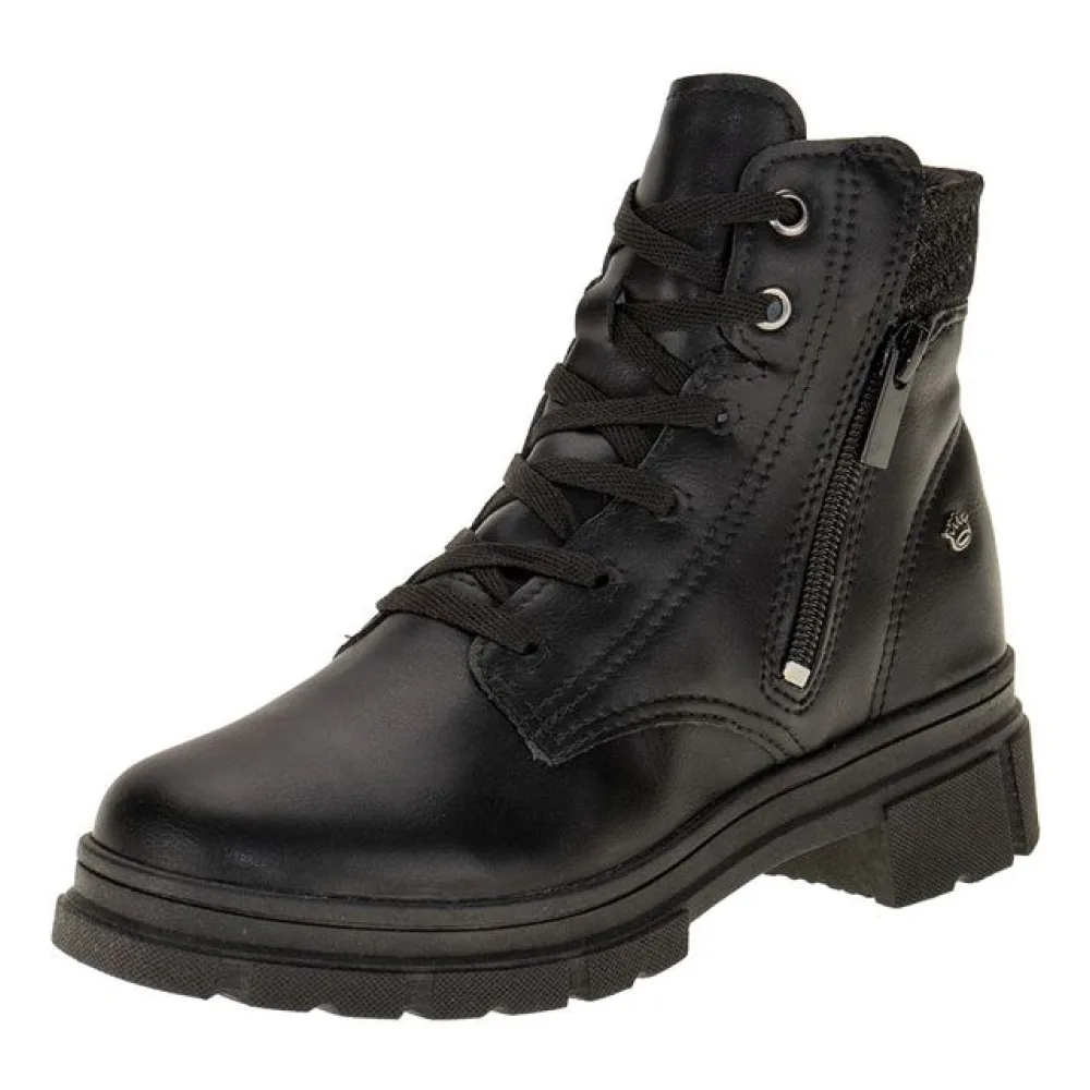 Bota Infantil Feminina Coturno Pink Cats V4281 PRETO 29