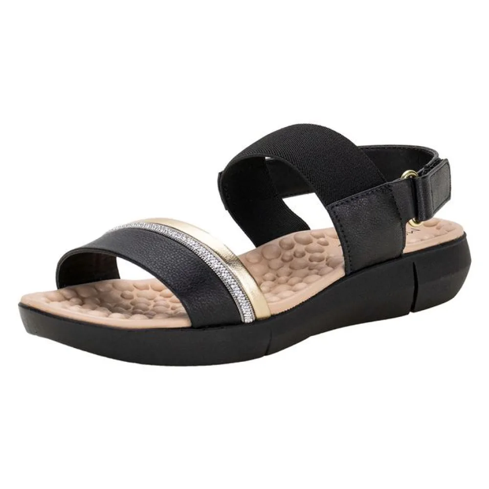 Sandália Feminina Flat Modare 7142133 PRETO 34