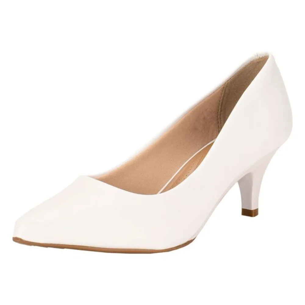 Scarpin Feminino Salto Fino Beira Rio 40761350 BRANCO 38