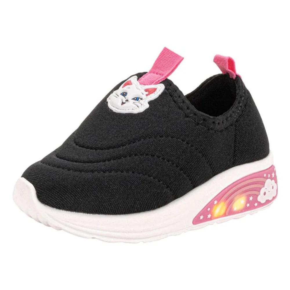 Tênis Infantil Feminino Slip On Led Molekinha 2731204 PRETO 17