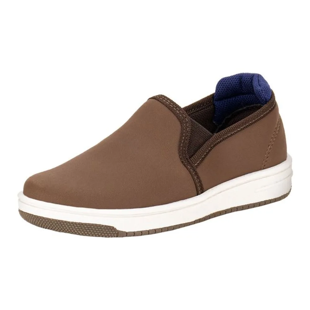 Tênis Infantil Masculico Slip On Funway FFCG004 CASTANHO 21