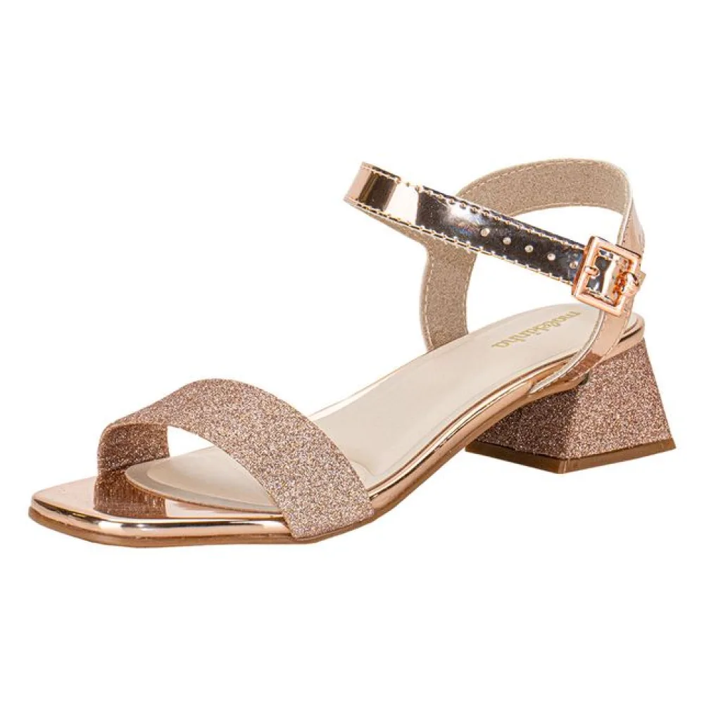 Sandália Infantil Feminina Molekinha 2347100 BRONZE 26