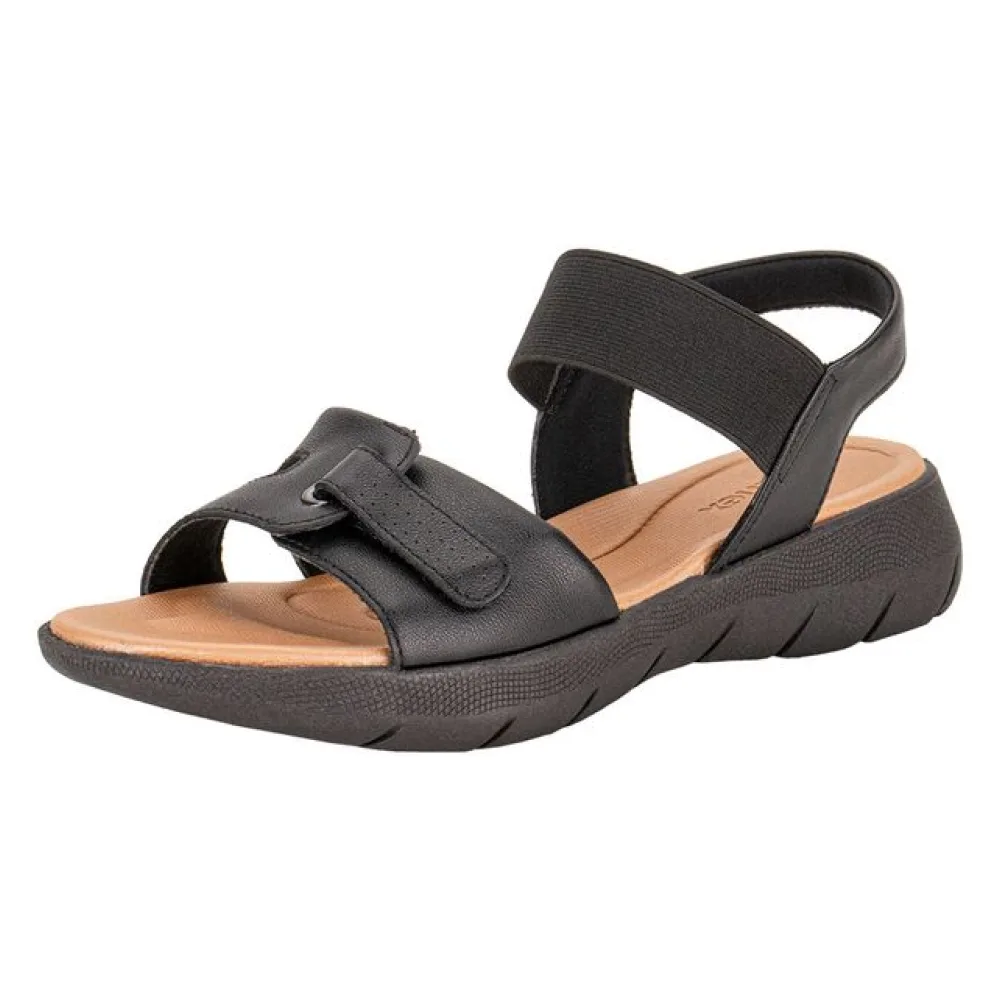 Sandália Feminina Flat Usaflex AL1402 PRETO 34