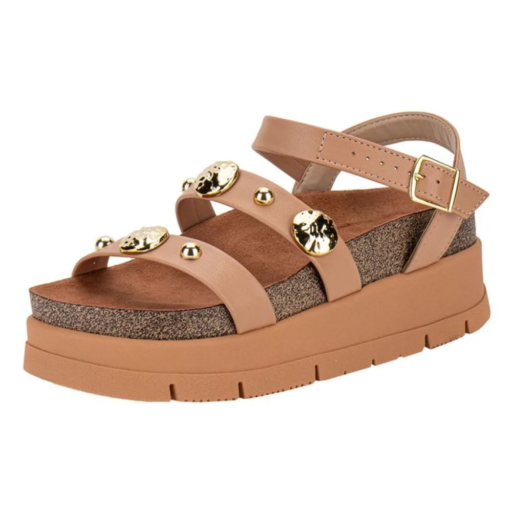 Sandália Feminina Flat Moleca 5513104 SALMÃO 36