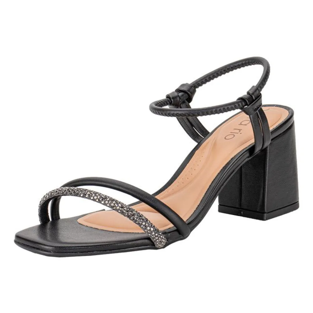 Sandália Feminina Salto Grosso Beira Rio 8436213 PRETO 34